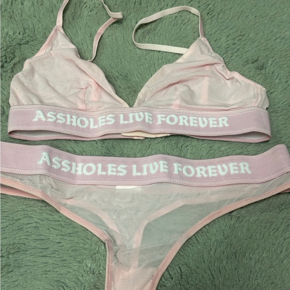 Pink Triangle Cup Bralette with Elastic Band